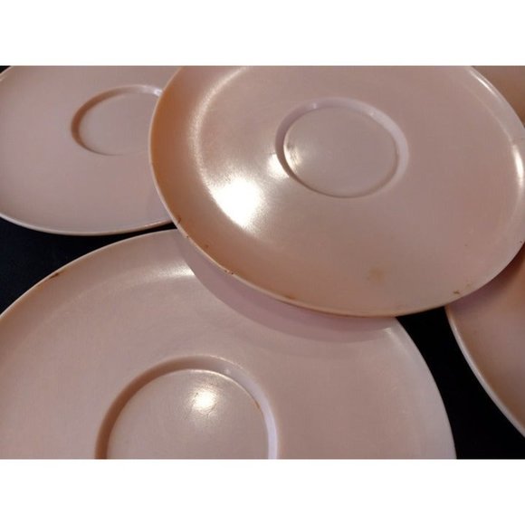 Lucent Dinnerware Vintage Pale Pink Small Plates 6" -SCUFFS,‎ MARKS (9d2) - Picture 2 of 7